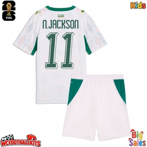 Senegal Nicolas Jackson #11 Replica Home Stadium Kit for Kids World Cup 2026 Short Sleeve (+ pants)